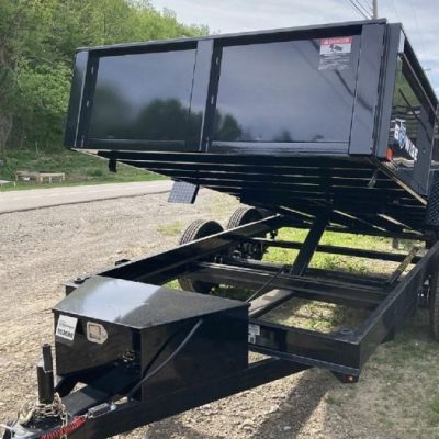 2023 Bwise Dump Trailer 6×12 (DT612LP-LE-10) Black Low Profile Stock # 2631