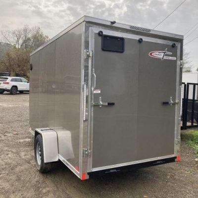 2022 Cross Trailers 6×10 Enc Ramp 6″ Xtra Height Stock #: 2535 Gray