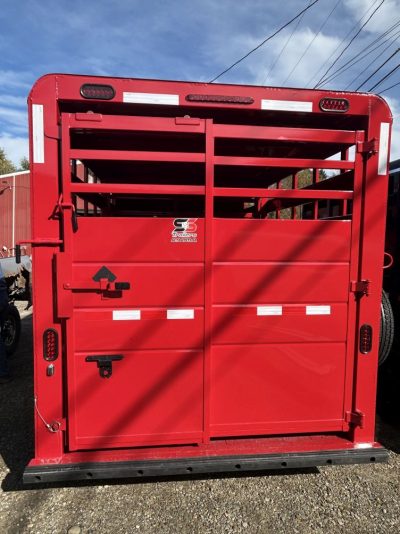 2026 S & S Bumper Pull 16' Livestock (Red)  Trailer 7' (xtra hgt) Tall  Stock #: 2922 W/Tie Out  12K - Image 4