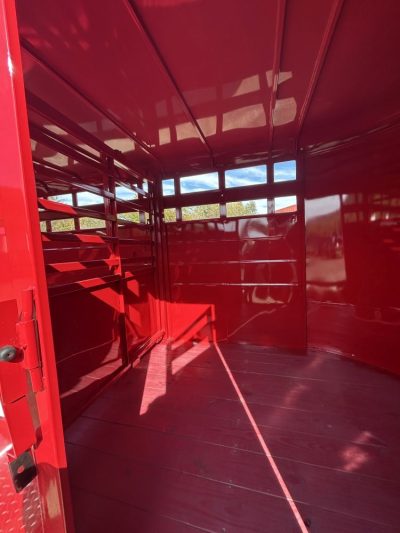 2026 S & S Bumper Pull 16' Livestock (Red)  Trailer 7' (xtra hgt) Tall  Stock #: 2922 W/Tie Out  12K - Image 6