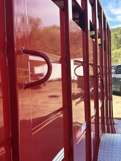 2026 S & S Bumper Pull 16' Livestock (Red)  Trailer 7' (xtra hgt) Tall  Stock #: 2922 W/Tie Out  12K - Image 8