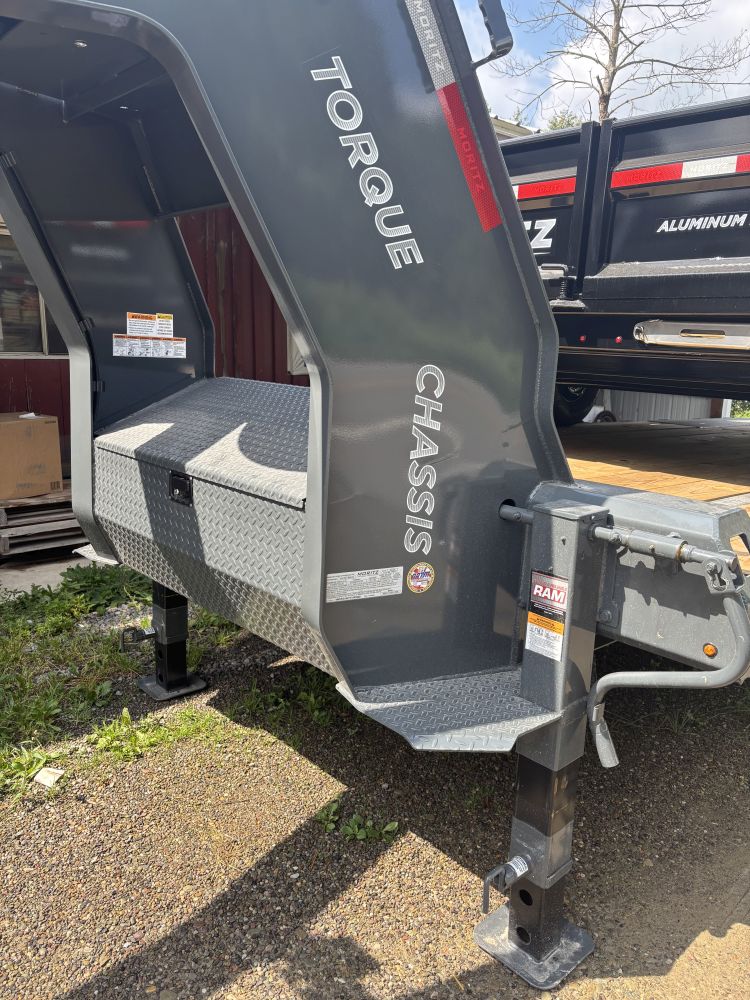 2027 Moritz Gooseneck Flatbed Trailer (Gray) HD Equipment Trailer FDGH DT 20+5 15,900K Stock #2991 - Image 5