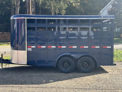 2026 S & S Bumper Pull 16' Livestock (Blue)  Trailer 7' (xtra hgt) Tall  Stock #: 2923  12K - Image 7