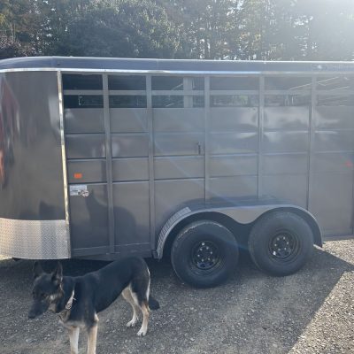 2026 S & S Bumper Pull 14′ Livestock (Gray)  Trailer 6’6″ Tall  Stock #: 2921  7K
