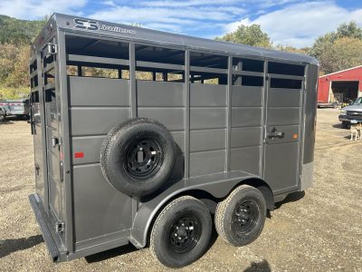 2026 S & S Bumper Pull 14' Livestock (Gray)  Trailer 6'6" Tall  Stock #: 2921  7K - Image 6