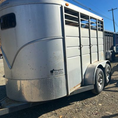 Used 2015 Calic 2 Horse Straight Load  (Lt Gray)  Trailer 7′ Tall  Stock #: 2927  7K