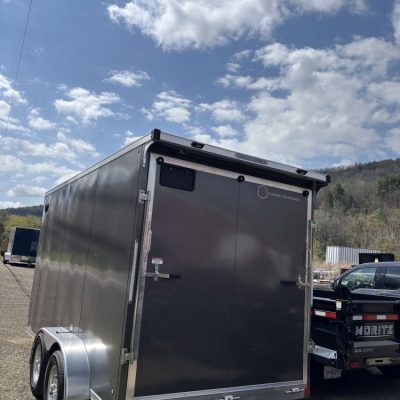 2026 Cross Trailers 7×14 Echo Tandem Arrow Wedge Stock #: 2962 Ramp Door Extra 6″ Height Stock #2846