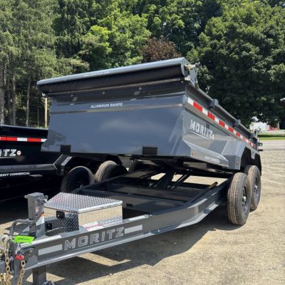 2026 Moritz International Dump Trailer 6’10 x 12 Gray (DLB610-12) 14K Stock #: 2977