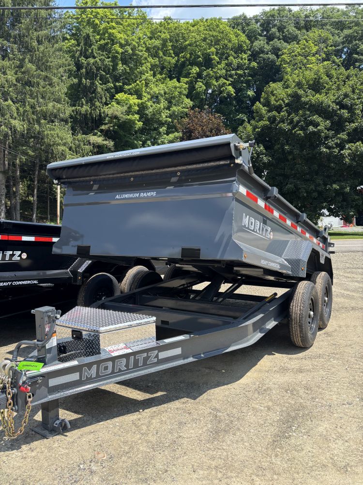 2026 Moritz International Dump Trailer 6'10 x 12 Gray (DLB610-12) 14K Stock #: 2977