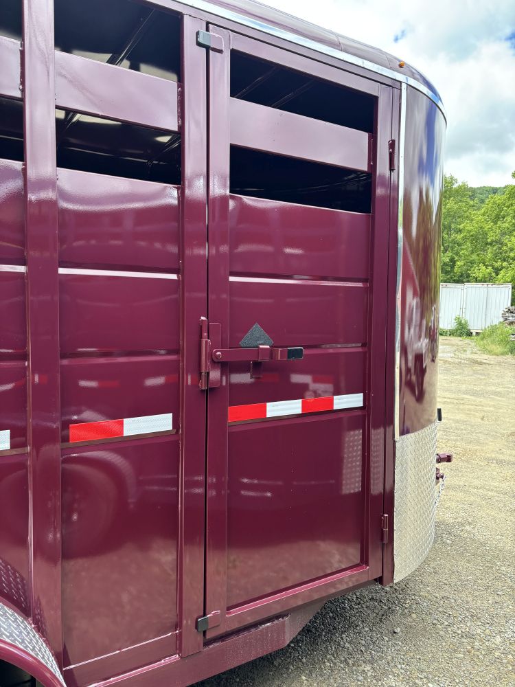 2027 S & S Bumper Pull 16' Livestock (Maroon) Trailer 7' Tall Stock #: 2975 12K (Copy) - Image 5