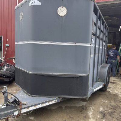 Used 2006 Moritz Bumper Pull 13′ Livestock (Gray) Trailer 7′ Tall Stock #: 2989 7K